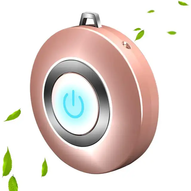 Purificator de aer portabil, Generator de ioni, roz, USB Reincarcabil, 48 ore autonomie