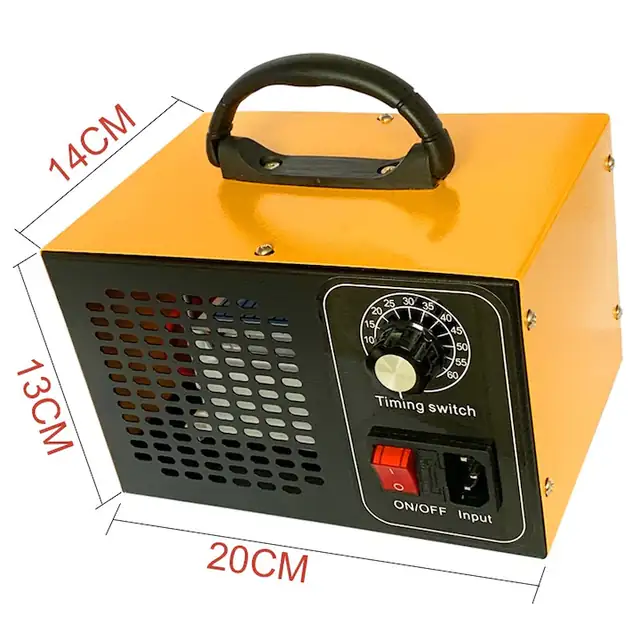 Generator de ozon, Purificator aer, 60g/h, inox, negru, 220V