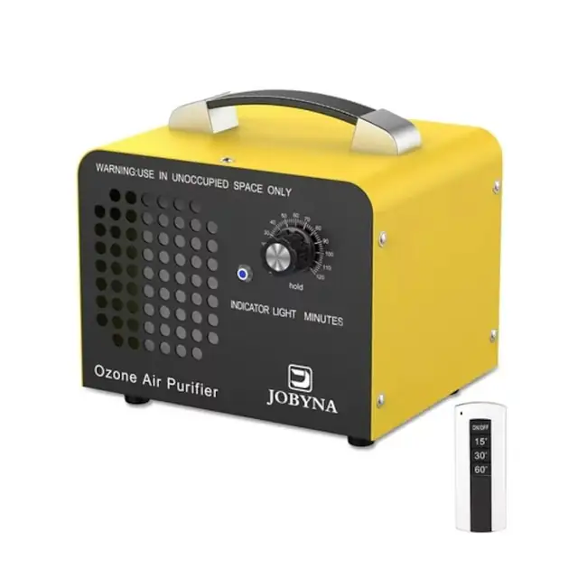 Purificator de Aer Portabil cu Ozon, JOBYNA, cu Telecomanda, 10.000 mg/h, cu Temporizator, galben