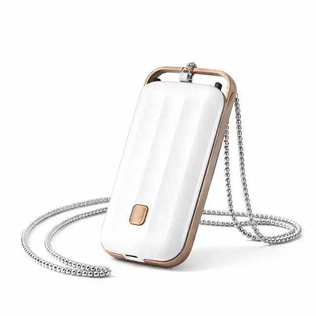 Colier Purificator Mini Portabil de Aer cu Ioni Negativi Portabil, Purificare Rapida, Eliminare Fum & PM2.5, Purificare Formaldehida, ABS, Silentios, Ideal pentru Uz Casnic & Deplasare