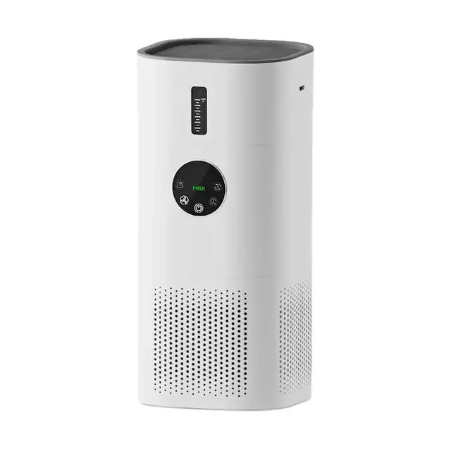 Purificator de aer cu umidificator, MIUI, filtru HEPA, functionare ultra-silentioasa, ALB, 2.6 kg, Priza UE