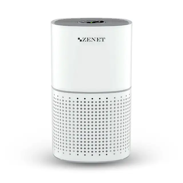 Purificator de aer ZENET 201 cu filtru HEPA pentru incaperi de pana la 25 m², Purificator de aer inteligent