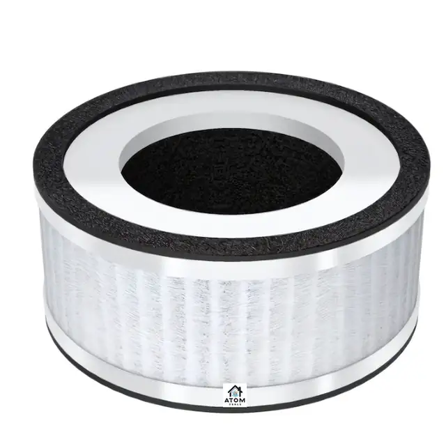 Rezerva filtru HEPA pentru purificator aer portabil ATOM DEALS®️, filtrare eficienta, eliminarea prafului si alergenilor, compatibila cu CADR 150m³/h, asigura aer curat si sanatos in spatii de pana la 20 m²