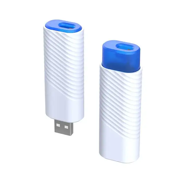 Purificator de aer, USB, alb, 7.85 cm inaltime x 2.66 cm latime, Design minimalist si modern, se potriveste perfect in masina, birou sau acasa