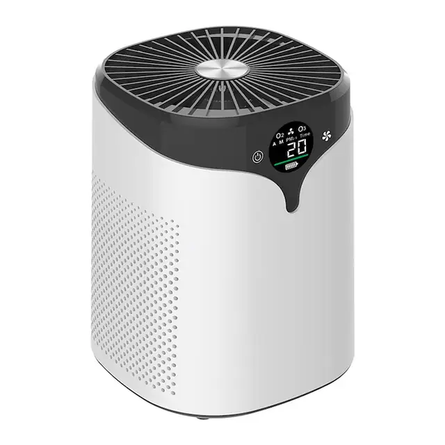 Purificator de aer, 10 milioane de ioni negativi, filtru de inalta eficienta, intrare aer 360°, panou numeric, indicator luminos, zgomot redus, comenzi tactile inteligente