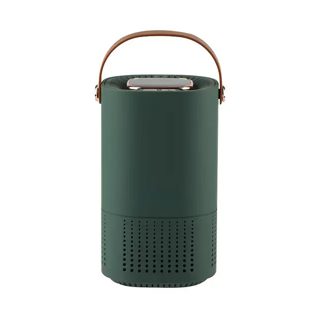 Purificator de aer, elimina mirosurile cu ioni negativi, 400 m³/h, 360° aer ambiant, 35 dB, 2000 Mah, USB, buton, potrivit pentru o gama larga de locatii, verde