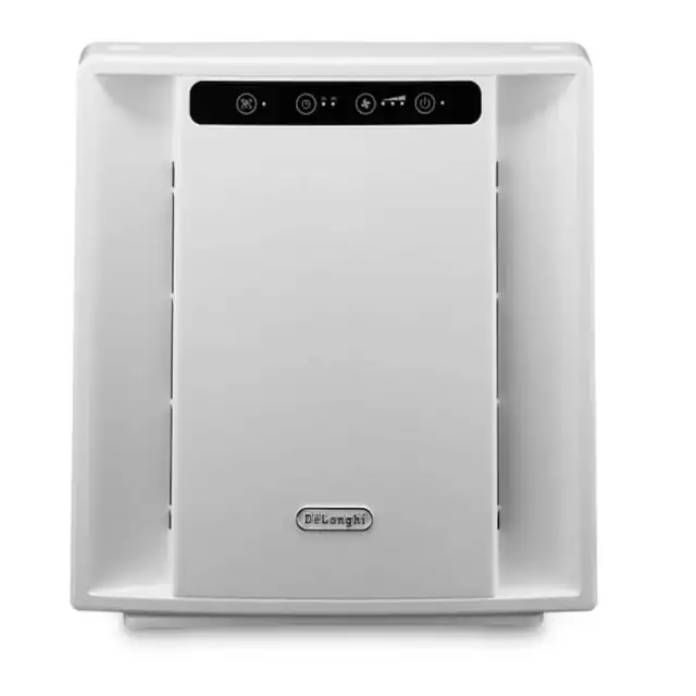 Purificator de aer, DeLonghi, AC75, 4 trepte de filtrare, Ionizator, Filtru de carbon activ, 25m2, Alb