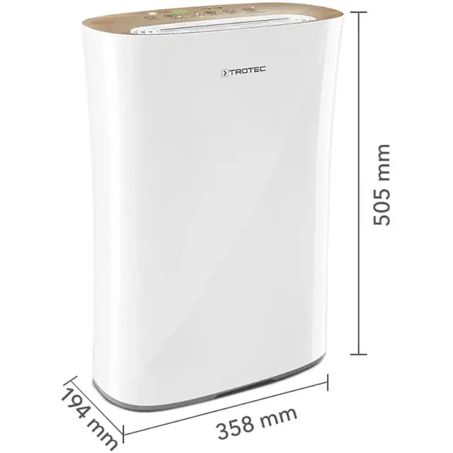 Purificator de aer Trotec AirgoClean 110 E, tehnologie cu filtru triplu, alb, 194x358x505mm