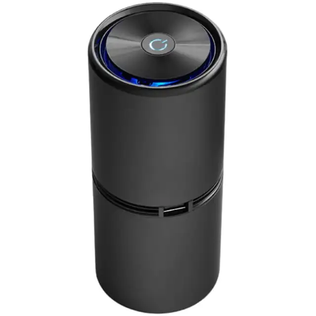 Purificator de aer portabil pentru masina Zouan, 12M ioni negativi, USB, ultra-silentios, negru, dimensiuni 6.5x15.3cm