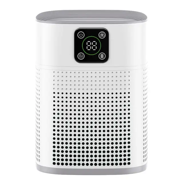 Purificatoare de aer pentru dormitor, Senzor Calitate Aer, Filtru True HEPA si Carbune Activ, Functie Ionizare, Ultra Silentios, Temporizator, Pentru Suprafete de Pana la 55 mp
