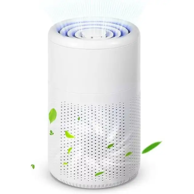 Purificator de aer casnic, eliminarea formaldehidului, purificator de interior mic, cu cablu USB, filtru de aer silentios 20db, indepartare cu lumina albastra, potrivit pentru dormitor, fum si miros poluant de birou