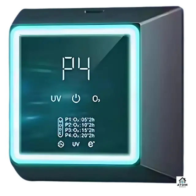 Purificator aer cu ozon ATOM Deals®, negru, eliminare mirosuri, poluare, alergeni, animale companie, formaldehida, silentios, portabil, 61mp+, USB, ioni negativi, UV, nu necesita filtru, mini generator de ozon, purificator de aer
