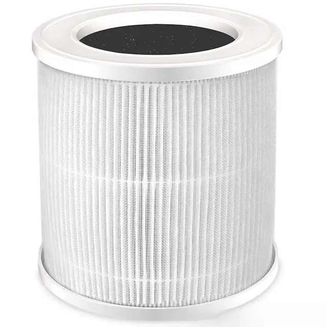Filtru purificator de aer MOSMAOO®, Sistem de purificare cu trei straturi, Purificator de ioni negativi, Alb mat