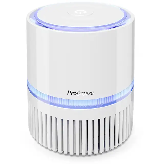 Purificator de aer Pro Breeze Mini 3 în 1, filtru HEPA, ionizator, alb, 20m²