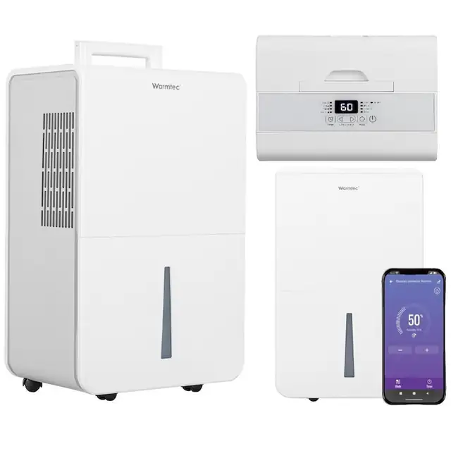 Dezumidificator Warmtec Odt-35N, Furtun De Drenaj, Manual De Utilizare, Emultimax, Odt-35N, Suprafata De Dezumidificare Pana La 54 M², Rezervor Pentru Condens De 3, 4 L, Flux De Aer Pana La 270 M³/H, 36, 5 x 50 x 25 cm, Alb