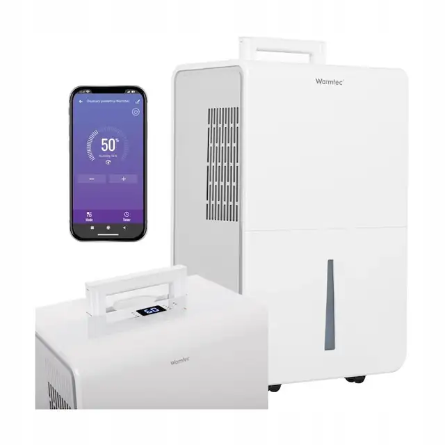 Dezumidificator Warmtec Odt-50N, Furtun De Drenaj, Manual De Utilizare, Emultimax, Odt-50N, Capacitate De Dezumidificare Pana La 50L/24H, Suprafata De Dezumidificare Pana La 72 M², Flux De Aer Pana La 360 M³/H, 38, 3 x 61 x 28 cm, Alb