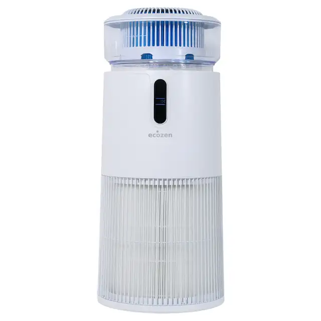 Purificator de aer cu umidificator ECOZEN AquaPure 8301, HEPA + Carbon + UV-C, 50 m², Silentios, Mod Somn, TouchScreen, Pet-Friendly, Mod Somn, Blocare pentru copii, Senzor calitate aer