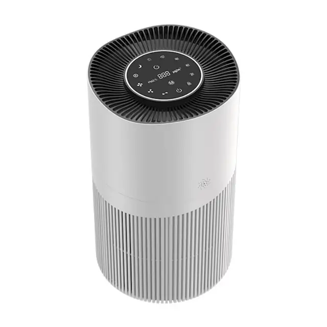 Purificator de aer, WIFI, control inteligent prin aplicatie, 402 m³/h, reglare viteza vant cu 3 viteze, temporizare cu 3 viteze, ioni negativi, indepartare formaldehida, indepartare PM2.5, indepartare mirosuri, 249x452 mm, alb
