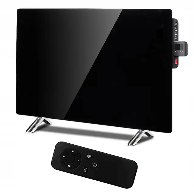 Panou radiant electric Maclean 600W, WiFi, termostat, 55x100cm, negru