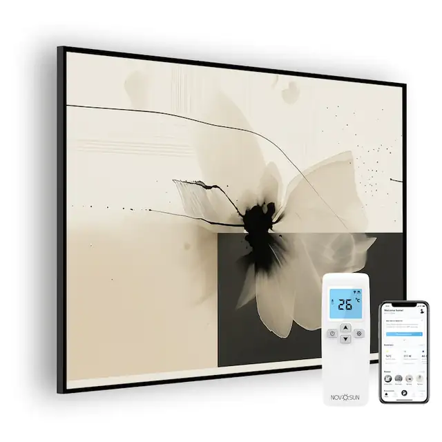 Panou radiant NovoSun ART 900W - Flower cu Termostat Smart WiFi