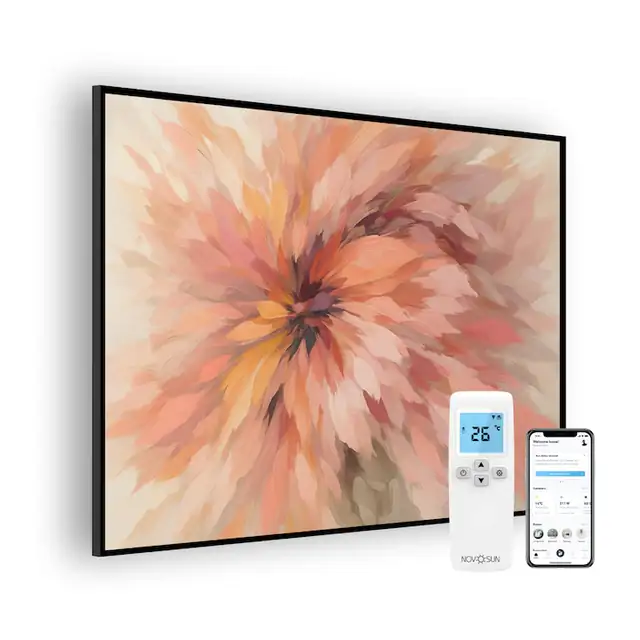 Panou radiant NovoSun ART 450W - Blush cu Termostat Smart WiFi