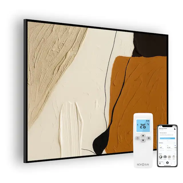 Panou radiant NovoSun ART 900W - Abstract cu Termostat Smart WiFi