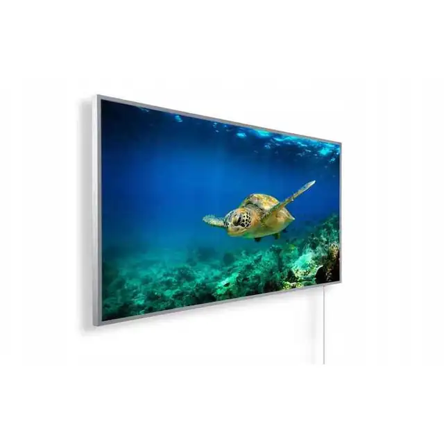 Panou radiant Konighaus 1000W, motiv Zakochani, alb, 600x1200x10cm, set cu termostat inteligent Wifi