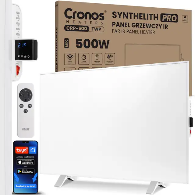 Panou radiant Cronos CRP-500TWP, 500W, alb, 50x90cm