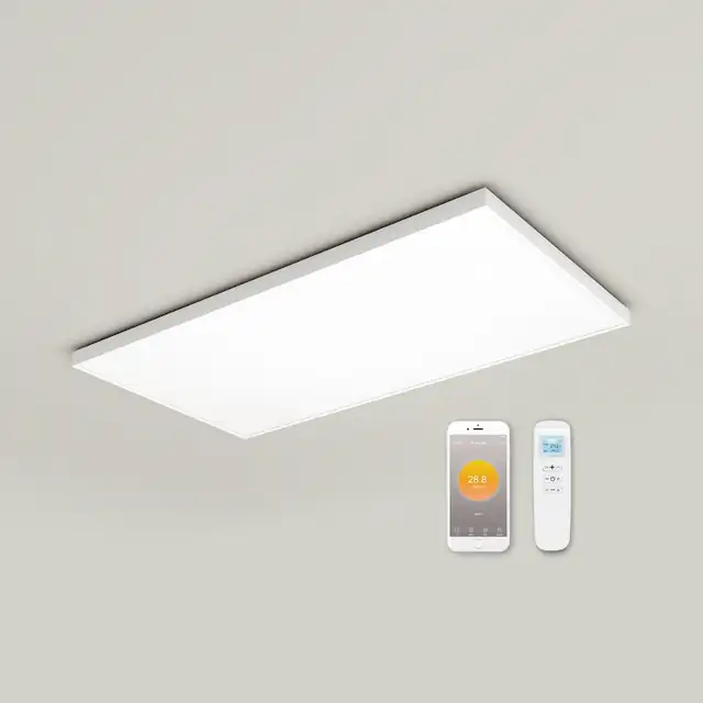 Panou Infrarosu cu termostat Wifi incorporat Ambianzza 4H1206 WiFi RC, 860 W, Alb, telecomanda, de Tavan sau de Perete, 1195x595x35