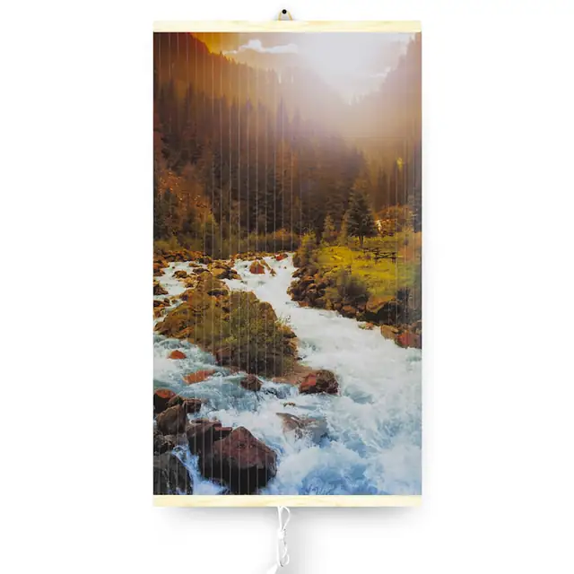 Panou radiant infrarosu Trio model Mountain river, 430W, 0,9kg, termostat 2 trepte, 100cm x 60cm