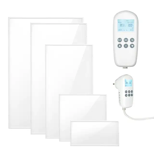 Panou de incalzire infrarosu cu grafen, Radiator de perete, IP54, Silentios, Eficient energetic, Termostat, Temporizator, 350 W