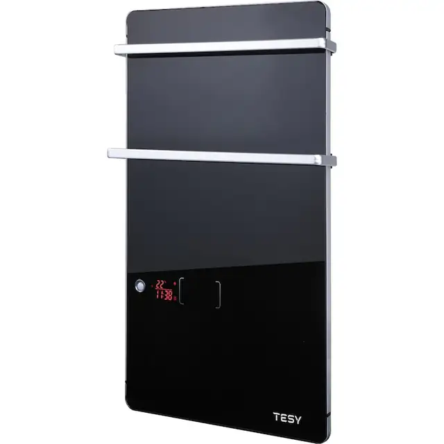 Incalzitor baie din sticla TESY GH 200 B, 2000 W, senzor PIR, Touch Control, display LED, Negru