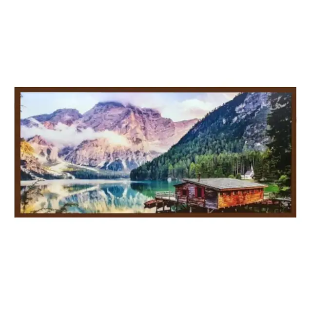 Panou radiant infrarosu DRAGUS, imprimat imagine MUNTE CABANA 125/60cm 900W/700W 10kg 30-45mc