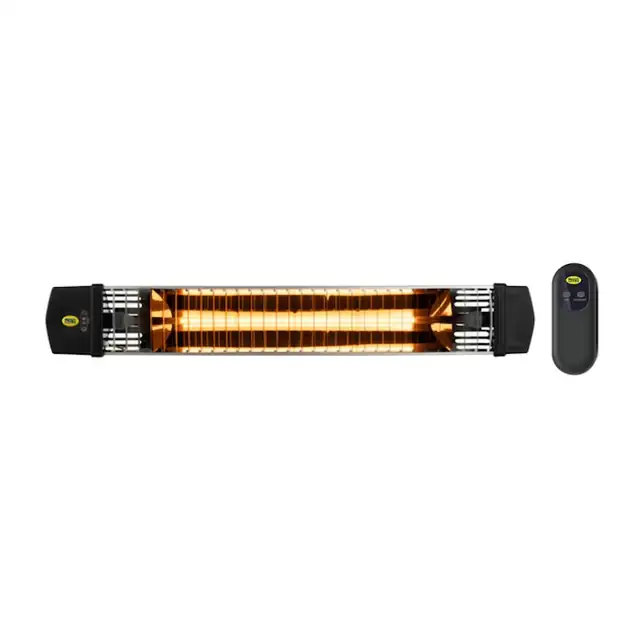 Incalzitor radiant electric pentru terasa MO-EL Iris IR-A 1200 W cu cablu, intrerupator, stecher si telecomanda
