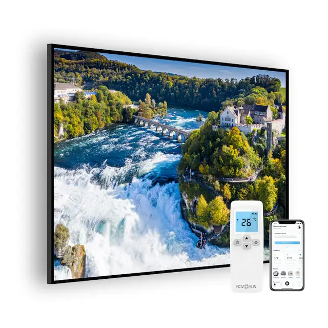 Panou radiant NovoSun ART 1100W - Rheinfall cu Termostat