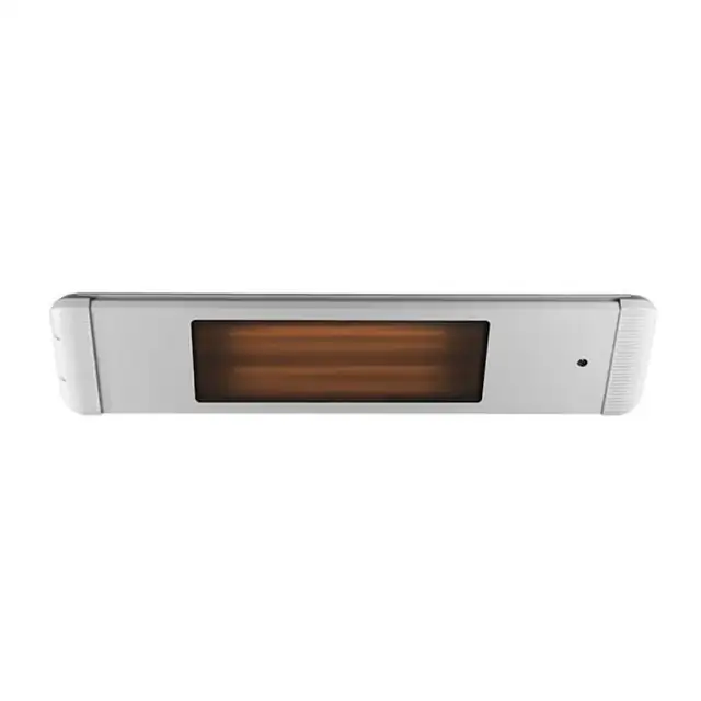 Incalzitor radiant electric pentru terasa MO-EL Aaren White IR-B 2 x 900 W crystal-clear quartz cu regulator si telecomanda