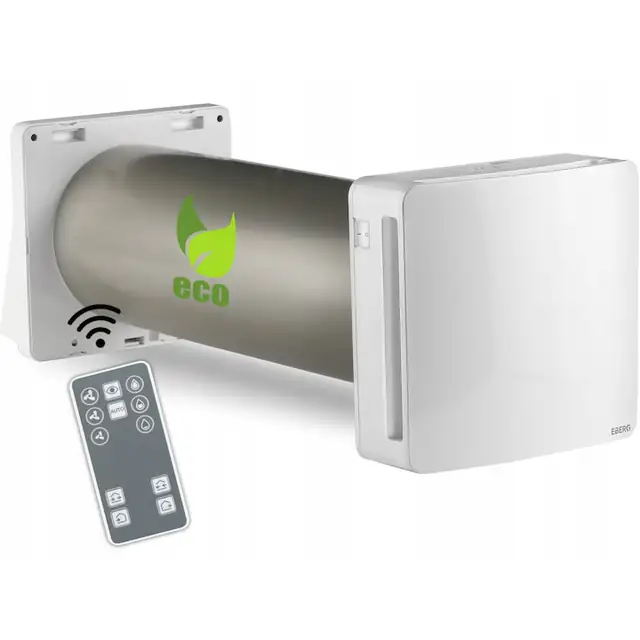 Recuperator de perete compact REQU2 R+ 160 60m3/h Wifi senzor de umiditate