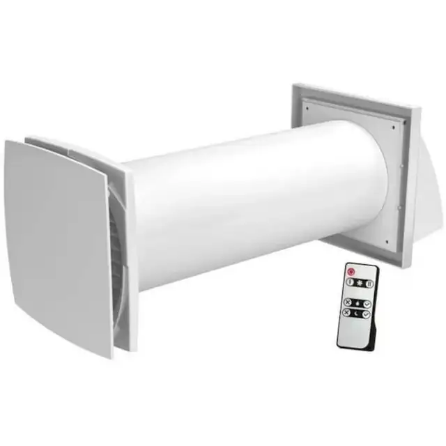 Ventilator cu recuperator de caldură Vents Solo RA1-35-9R V2, 2 trepte de viteză, ceramic, perete, 100mm