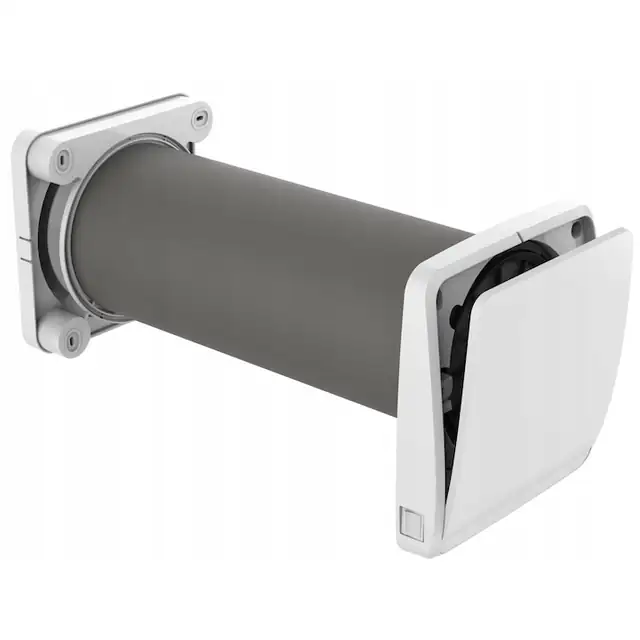 Recuperator de perete, Harmann AIRDOT Easy, 60 m3/h, 7 W, IPX4, 250-500 mm, argintiu