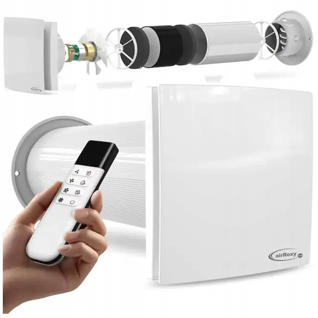 Recuperator de caldura airRoxy 100mm, ceramic, 3 moduri de functionare, 90% eficienta, 250x500mm