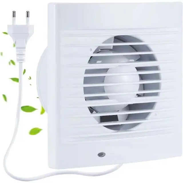 Ventilator de evacuare silentios cu supapa antiretur si plasa tantari 159x81x159 mm