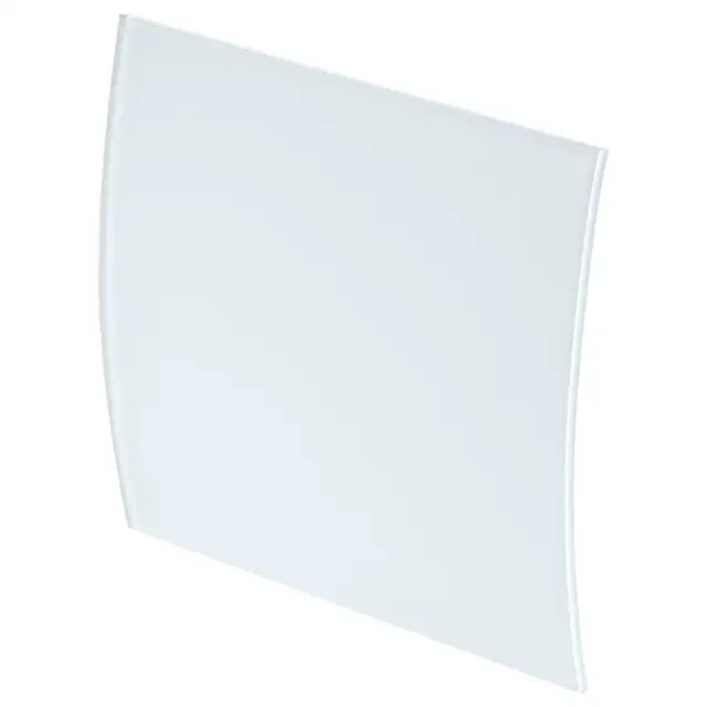 Panou pentru ventilator Awenta Escudo PEG100 Glass, din sticla, alb mat, O 100 mm, 16,8 x 16,8 cm