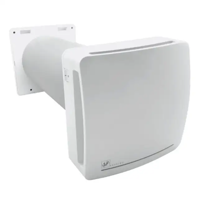 Sistem ventilatie cu recuperare de caldura, Respiro 150 RD N, 60 m3h, 13-23db, 160mm, telecomanda, 3v, alB