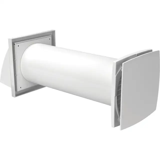 Sistem de ventilatie Ventika Solo+ 125, cu senzor de umiditate, montaj pe perete, pentru camere individuale