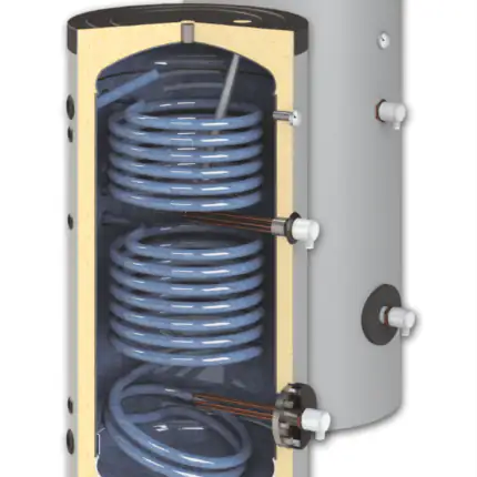 Boiler de 200l de pardoseala cu 2 serpentine