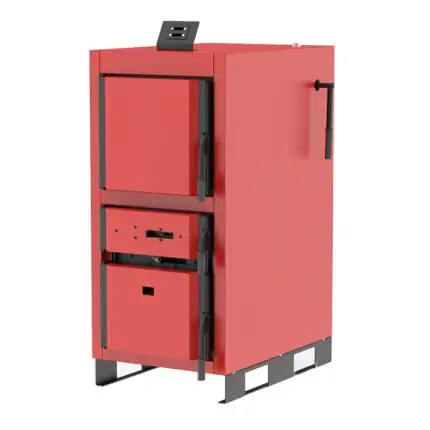 Cazan pe lemne cu gazeificare 40kW, centrala termica Mareli combustibil solid